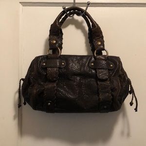 Kooba rare design brown pebbled leather purse/bag